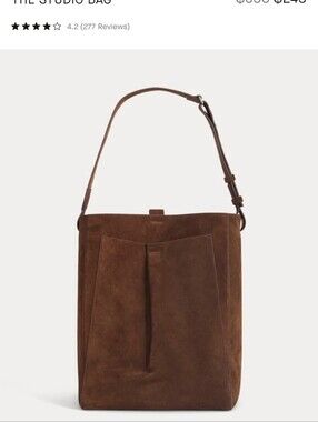 Everlane Studio Tote Bag - Brown Suede